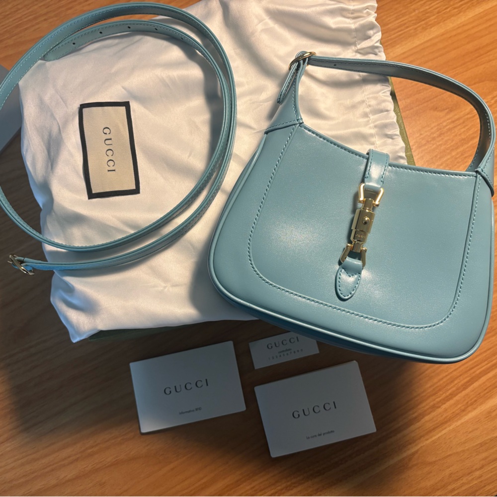 Gucci Mini Jackie 1961 Handbag in Dusty Azure